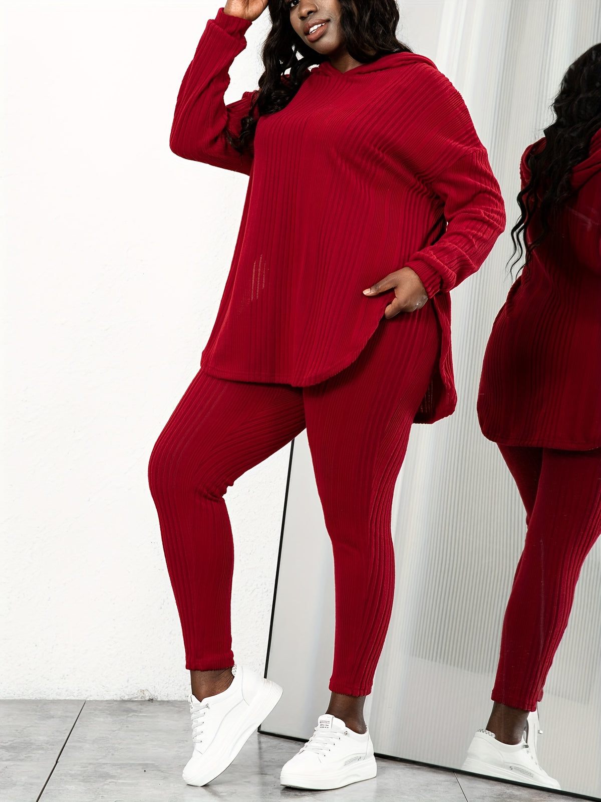 For plus Size - New Autumn Collection for Plus-Size Women's Casual Two-Piece Set, Stylish and Loose-Fitting
