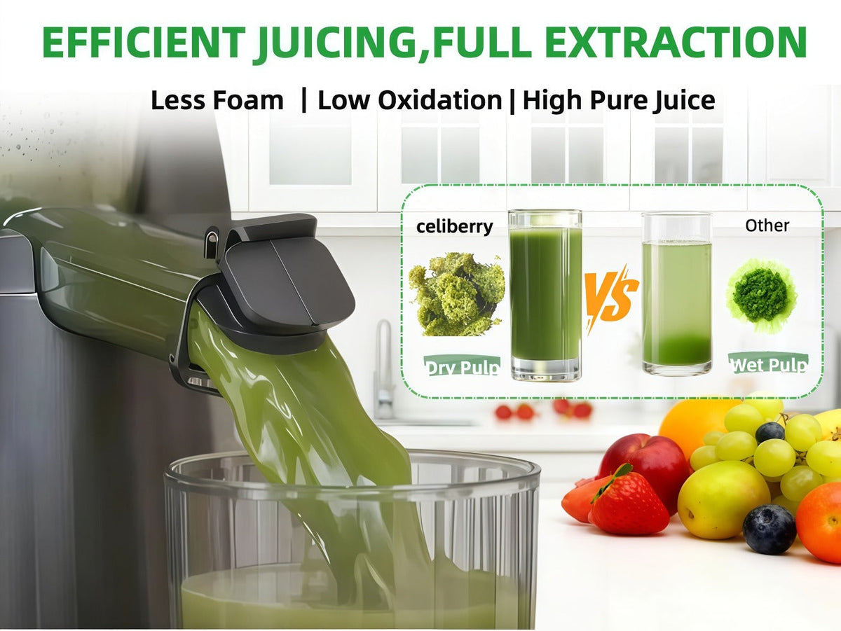 Masticating Juicer Cold Press - 4.25" Wide Feed Chute Auto-Feed Slow Juicer for Whole Fruits & Vegetables, 98% Juice Extraction, Quiet Motor, Easy to Clean, Compact for 1-2 People, - product image 15