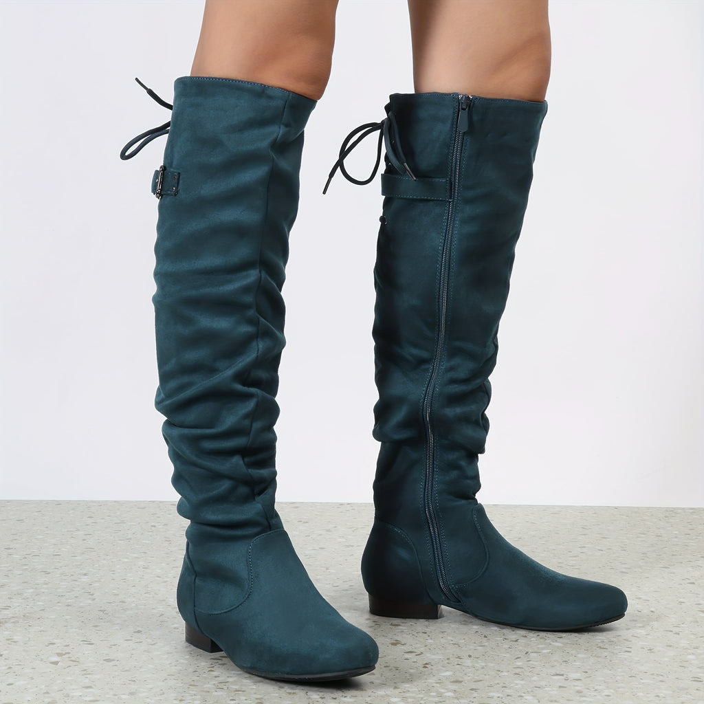 Women's Over The Knee Thigh High Winter Boots Comfortable Fashion Versatile Over-the-knee Boots Women Boots Autumn Boots Winter Boots Christmas Gifts for Friends, Slip Resistant Sole