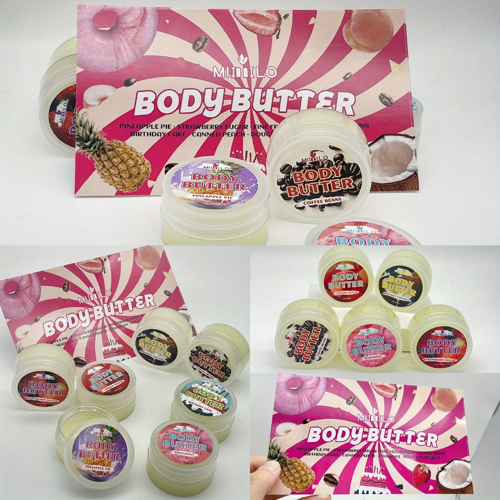Fruity Body Glaze Set 8 Scents 100g×2 – Pineapple Coconut Strawberry Coffee Peach Doughnut Birthday Cake Non-Greasy All-Day Moisturizing Travel Size Body Lotion Gift for Women - product image 18