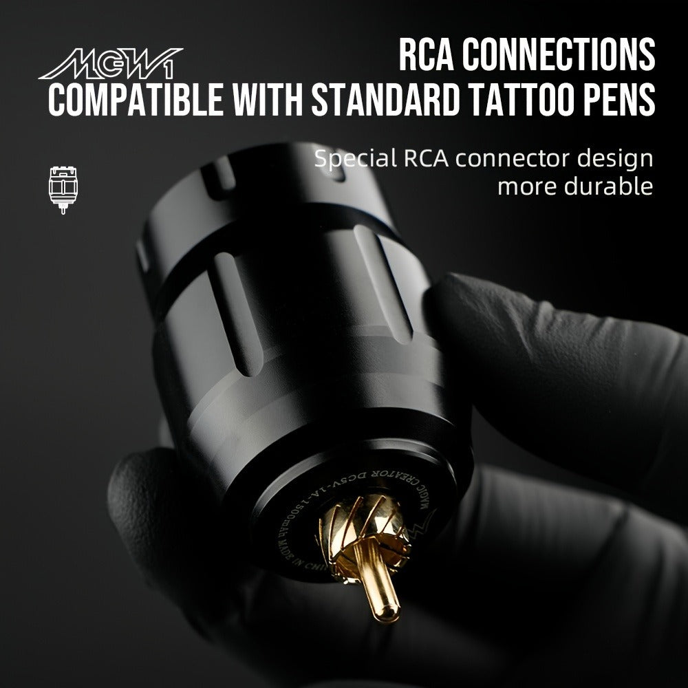 Wireless Tattoo Power Supply Rechargeable — LED Digital Display, RCA Connector, Portable Battery Pack for Rotary Tattoo Machines & PMU Devices, 4 Colors - product image 2