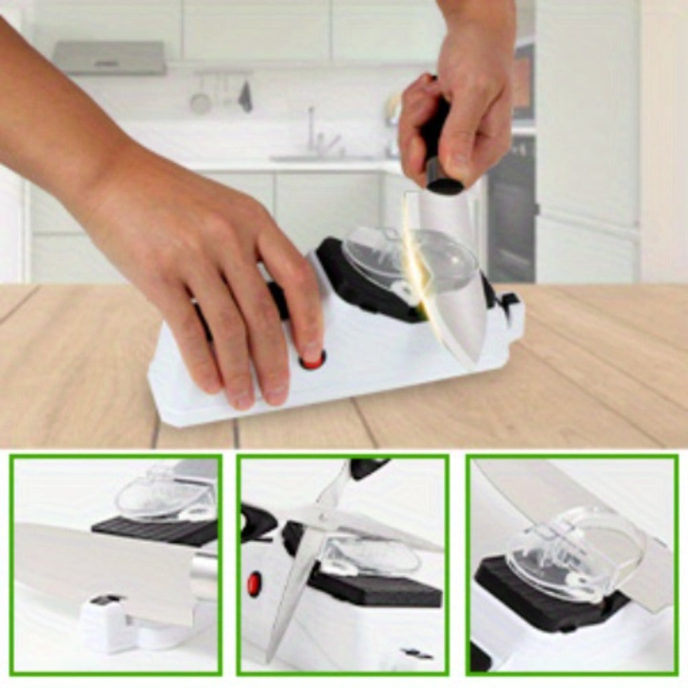 Electric Knife Sharpener with 5 Double-Sided Stones - USB Powered Professional Kitchen Knife Sharpener for Quick Sharpening & Polishing with Protective Cover - product image 11
