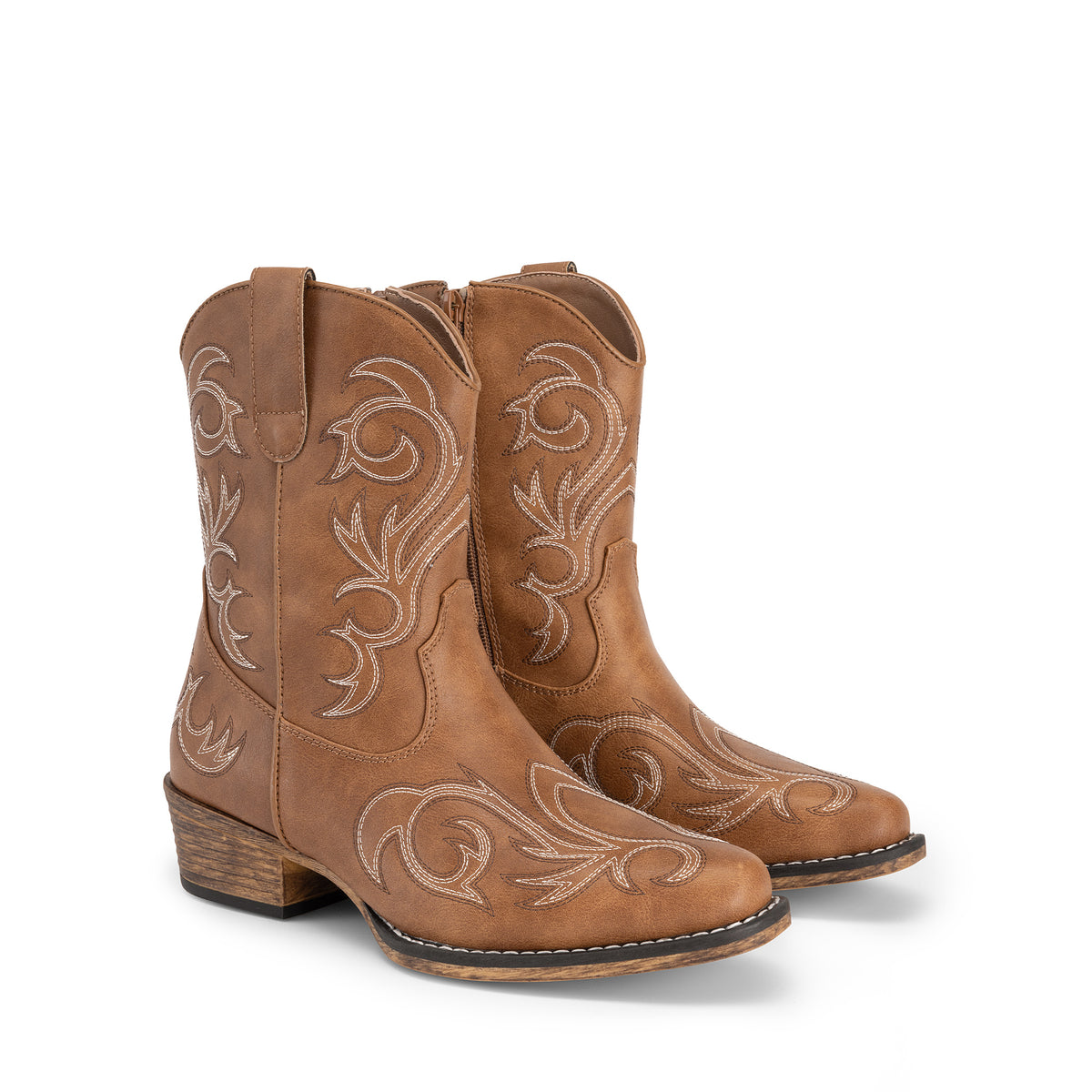 Women Cowboy Boots Ankle Boots Vintage Embroidered Geometric Pattern High-Top Cowboy Boots Western Retro Boot Comfortable Square Toe Elegant Classic Cool Brand - product image