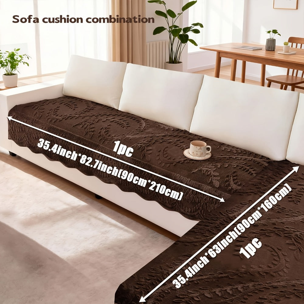 Faux Rabbit Fur Sofa Cover Thickened Quilted Plush Warm Non-Slip Machine Washable Pet Friendly Breathable Sofa Cushion for Living Room Bedroom Office - 2 3 Seater Large - product image 27