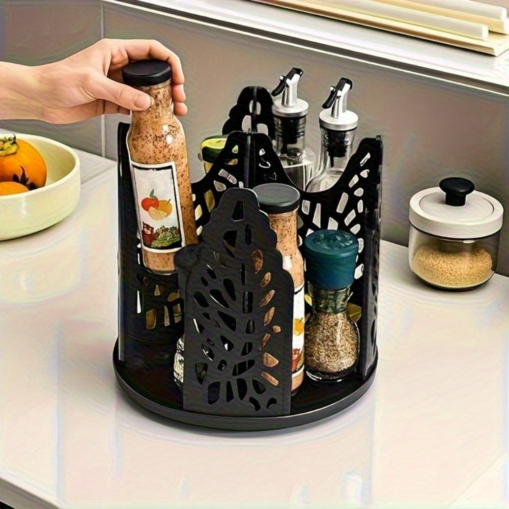 Rotating Paper Cup Holder with 4 Compartments - Disposable Coffee Cup Dispenser Organizer Detachable Lid Storage Box for Countertop Kitchen Coffee Station Bathroom | White Black - product image 11