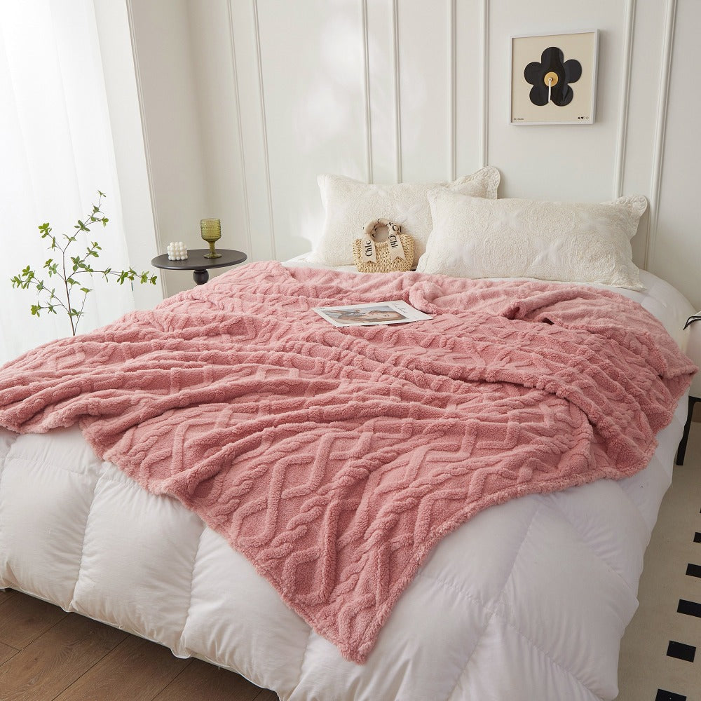 3D Plush Dense Weave Fleece Blanket – Ultra-Soft Warm Throw for Bed, Couch, Travel & Outdoor, Air-Conditioning Friendly, 3 Colors, 2 Sizes - product image 18