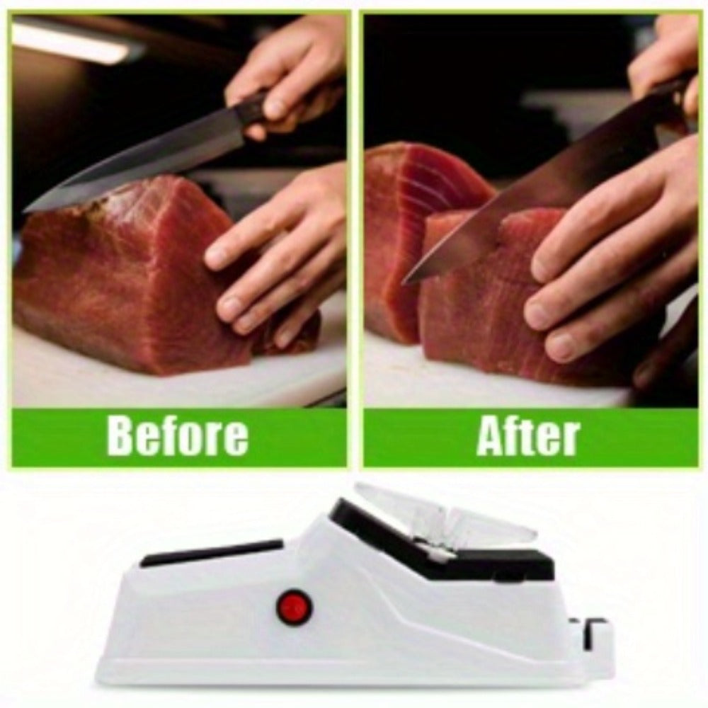 Electric Knife Sharpener with 5 Double-Sided Stones - USB Powered Professional Kitchen Knife Sharpener for Quick Sharpening & Polishing with Protective Cover - product image 10