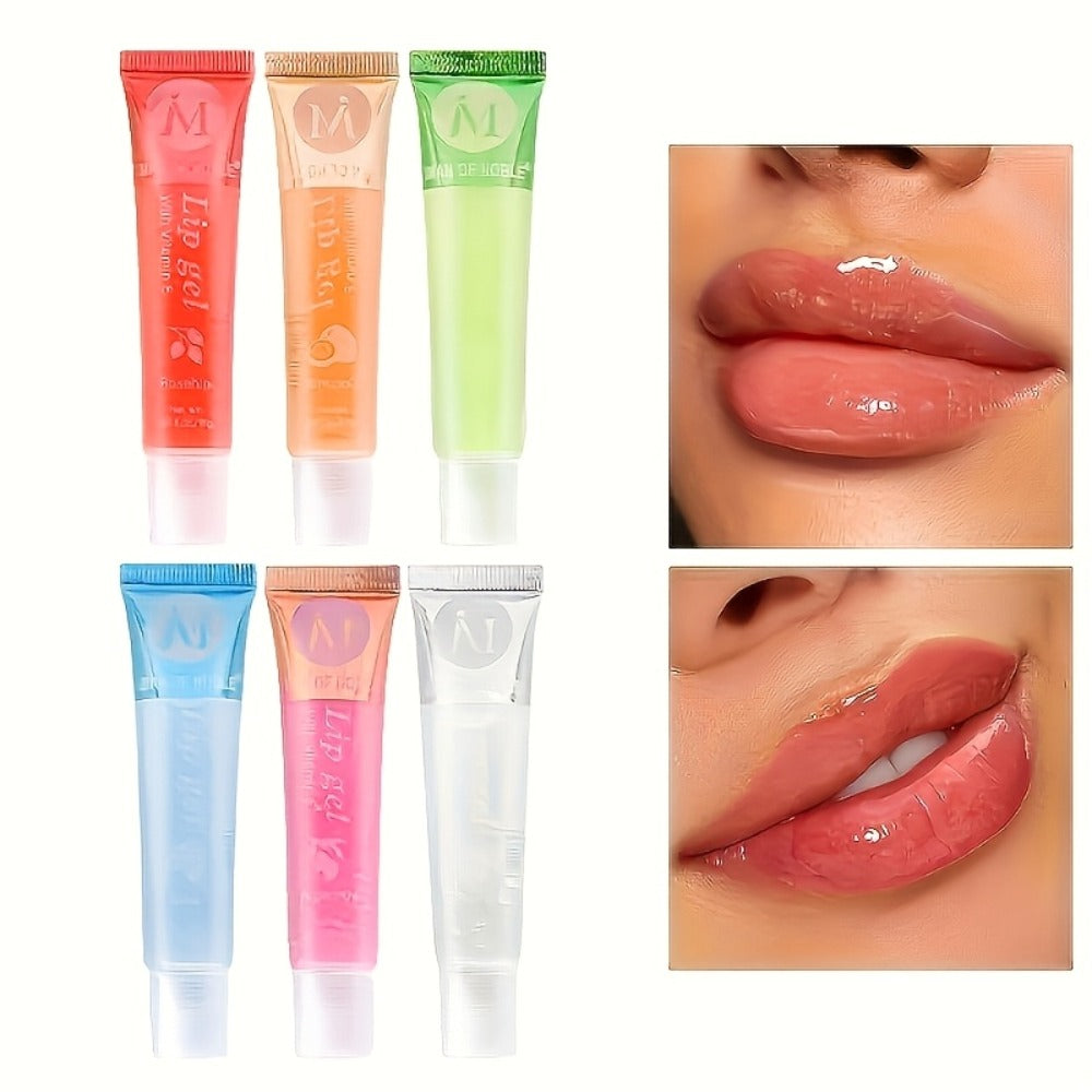 Lip Oil Set 12 Piece Moisturizing Clear Lip Gloss Plant Squalene Plumping Hydrating with VE Rosehip Argan Mint Aloe Coconut Flavors Transparent Glossy Lip Care Gift for Women - product image 4