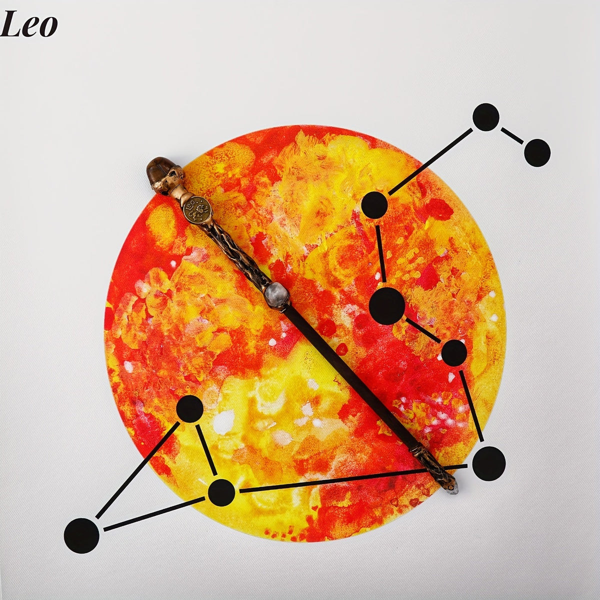Handmade Astrology Wand All 12 Signs Aries Taurus Gemini Cancer Leo Virgo Libra Scorpio Sagittarius Capricorn Aquarius Pisces Cosplay Party Decor Birthday Gift | Zodiac Crystal Magic Wand with Gift Box