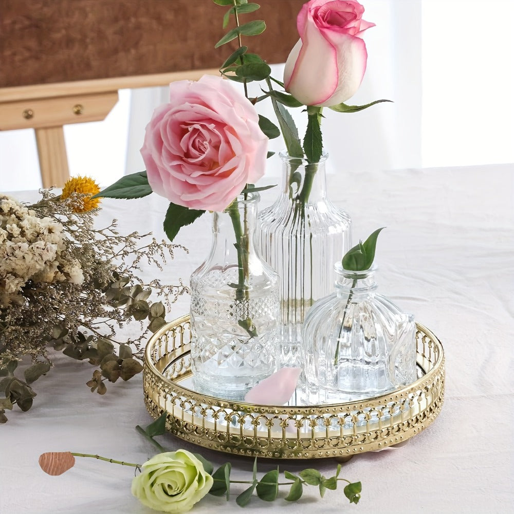 Glass Bud Vases Bulk - Small Flower Vases for Centerpieces, Rustic Wedding Table Decorations, Banquet, Party & Restaurant Decor, Aesthetic Home Decor for Halloween & Christmas, Set - product image 8