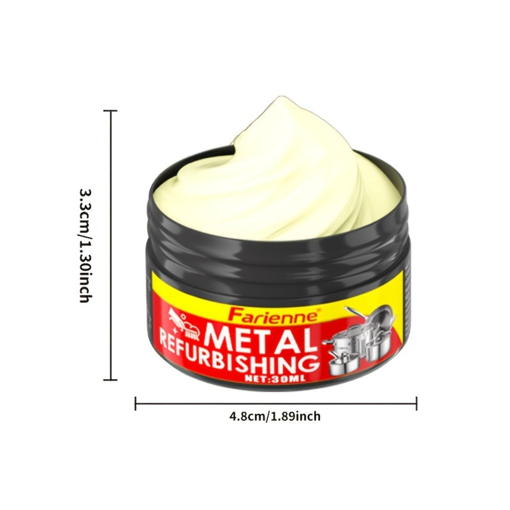 Metal Polishing Paste with Sponge Chrome & Stainless Steel Polish Gloss Agent No Residue Coconut Oil Formula for Painted Metals Car Jewelry Household - product image 4