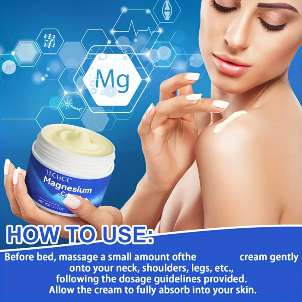Magnesium Sleeping Cream 2-Pack 180g Each — Pure Magnesium Chloride Overnight Body Moisturizer, Alcohol-Free Dry Skin Relief Cream for Women & Men, All Skin Types - product image 8