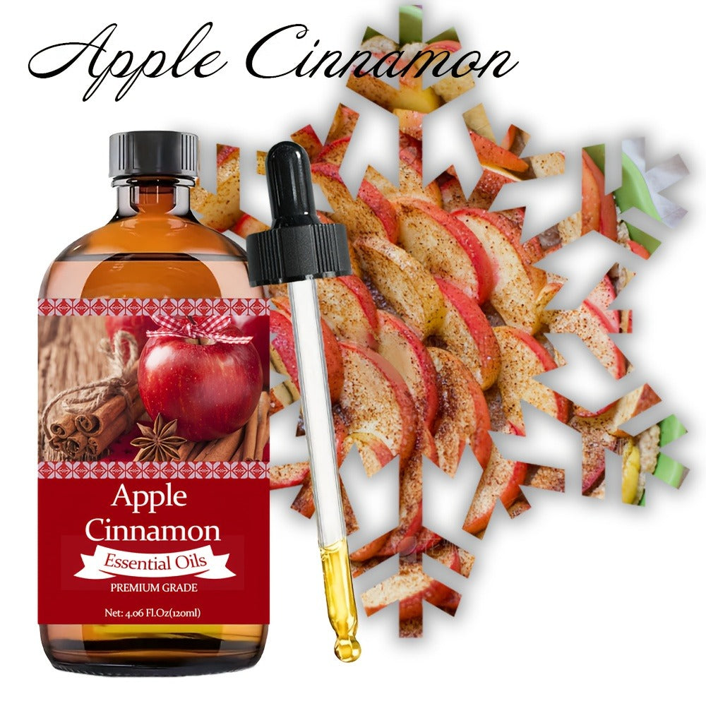 Apple Cinnamon Essential Oil 120ml with Aloe Vera & Jojoba Oil 100% Pure Aromatherapy Moisturizing Perfume Oil for Skin Hair Nail Care Massage Diffuser Gift for Women Men 4.06 Fl.O - product image 4