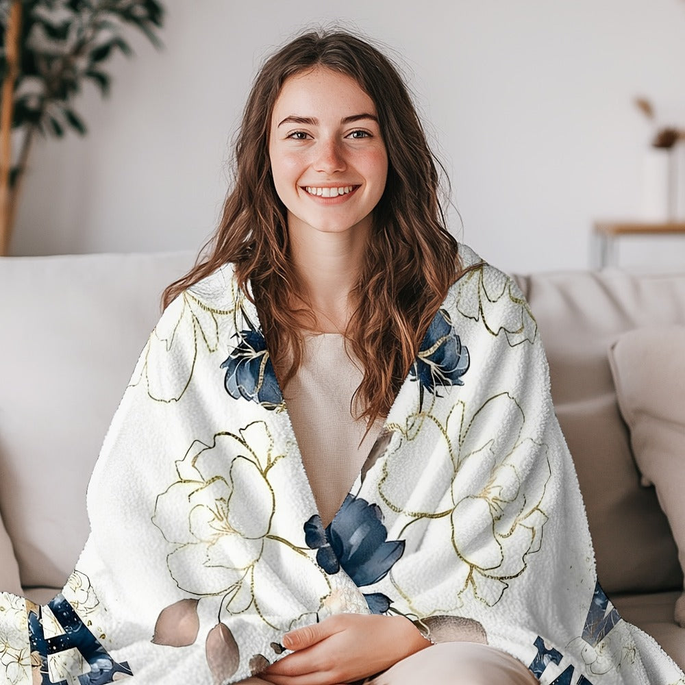 Floral Flannel Blanket – 280gsm Soft Warm Elegant Flower Print Bedspread for Sofa, Bed & Living Room, Machine Washable, 3 Sizes - product image 8