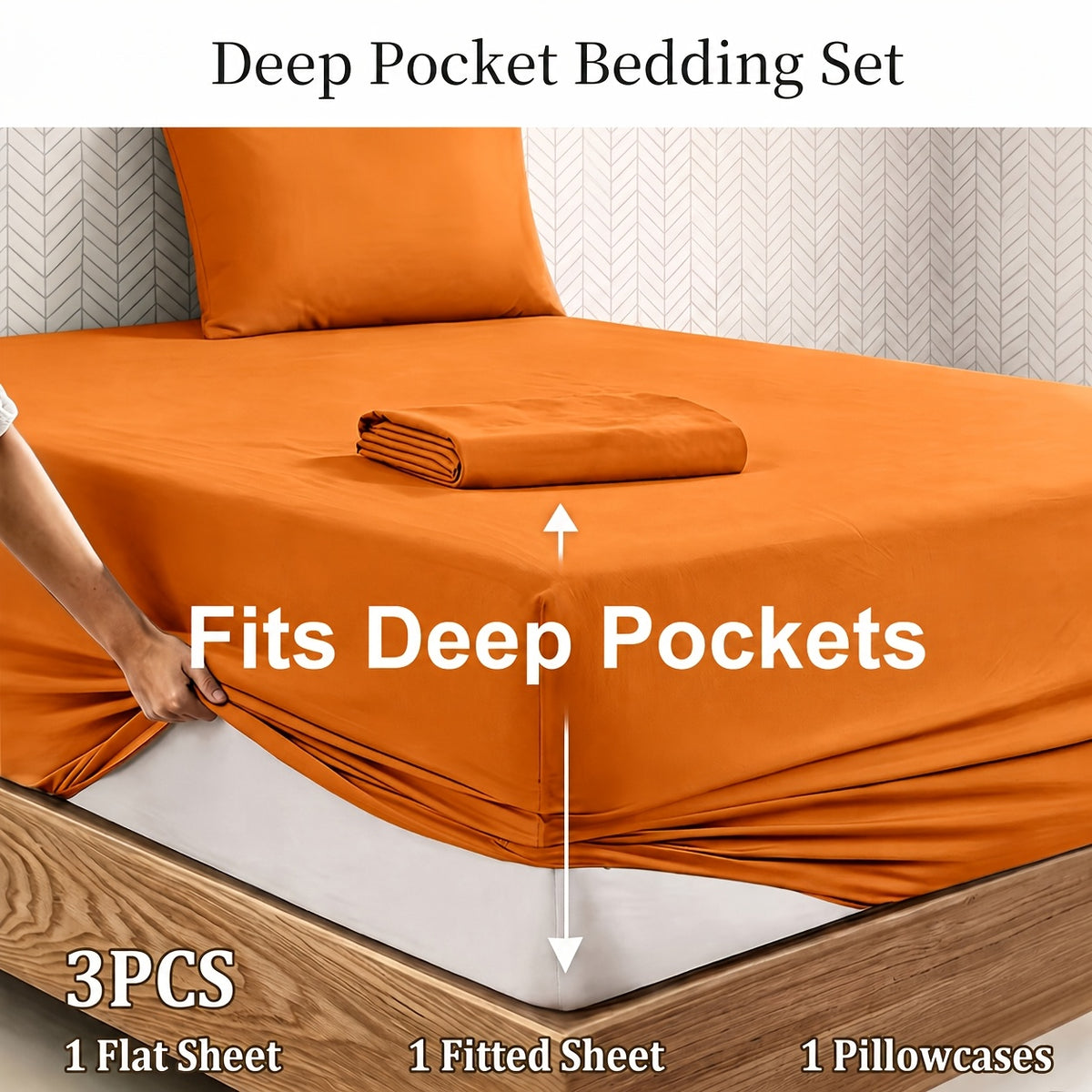 Deep Pocket Bed Sheet Set, Soft Brushed Fabric, Breathable All Season, Easy Care Kids Bedding, Great Christmas & Halloween Gift for Kids, Bedroom Dorm Use - product image 18