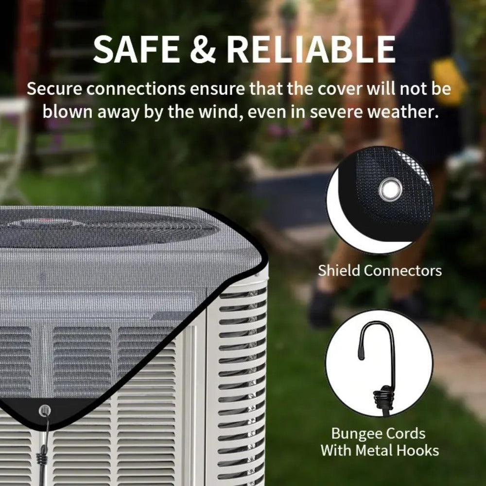 Outdoor Air Conditioner Cover 26"x26", Universal PVC Mesh AC Unit Protector, Prevents Leaves Debris Snow, Weatherproof Outdoor AC Cover for Winter Christmas Season - product image 11