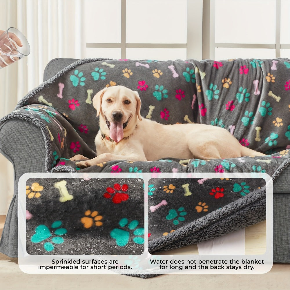 Waterproof Pet Blanket – Reversible Liquid-Proof Coral Fleece Dog Blanket for Couch, Sofa & Bed, Furniture Protector, 2 Patterns - product image 6