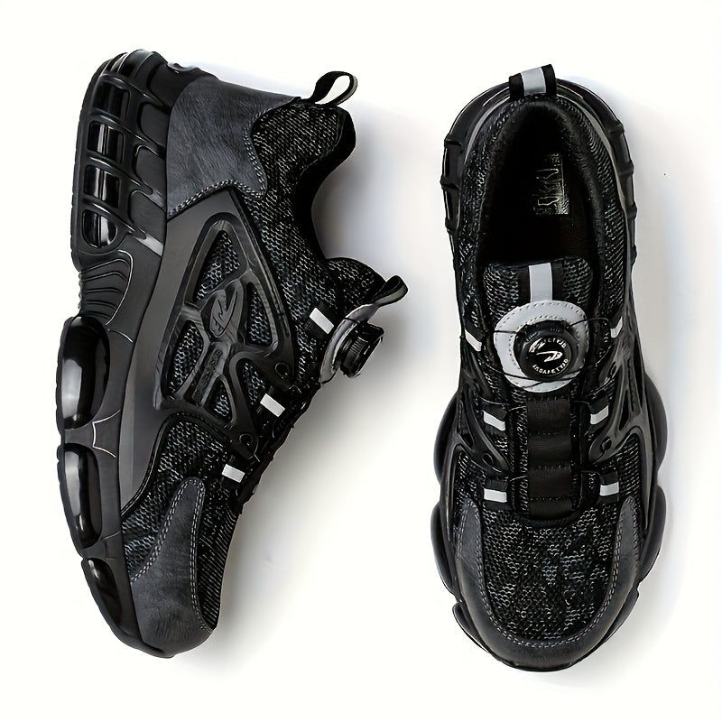 Button Elastic Lace-up Loafer Anti-smash and Anti-stabbing Work Shoes - product image 2