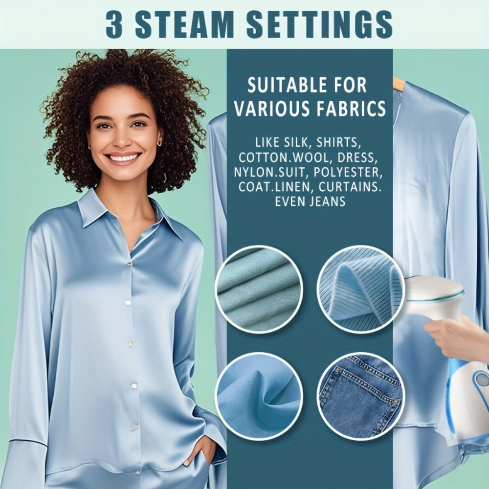 Handheld Garment Steamer 1500W with 9.47oz Removable Water Tank, Portable Fabric Steamer 30s Fast Heat-Up with Accessories Kit, Compact Mini Steam Iron for Clothes Home Travel Offi - product image 8