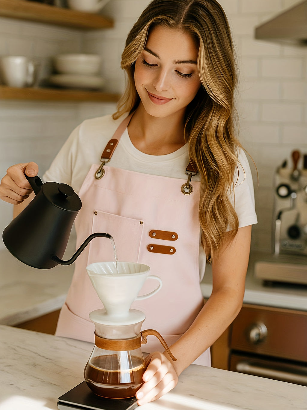 Festive Multi-Use Apron 12OZ Canvas Tool Apron With 3 Pockets - For Cooking, Gardening, Coffee Making, Thanksgiving & Christmas Gift Idea - Unisex Adjustable - product image 6