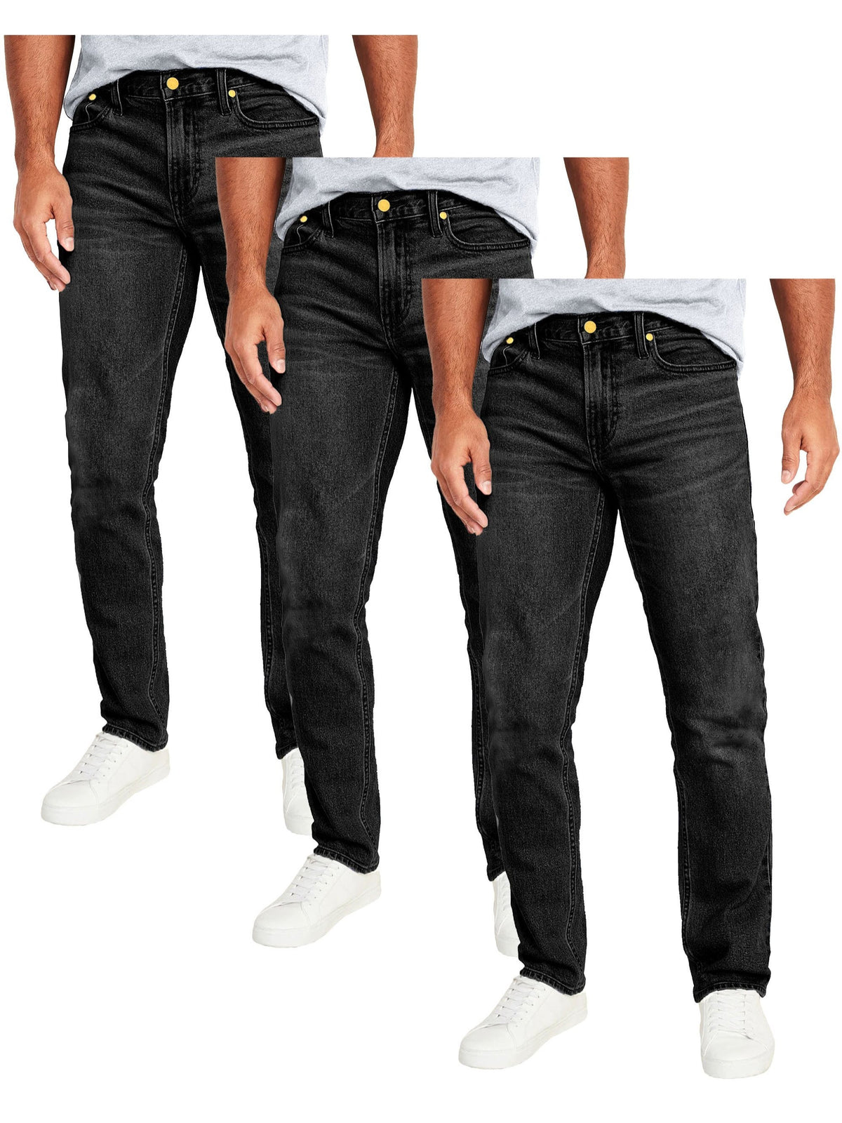 3-Pack Men's Flex Stretch Slim Straight Jeans - product image
