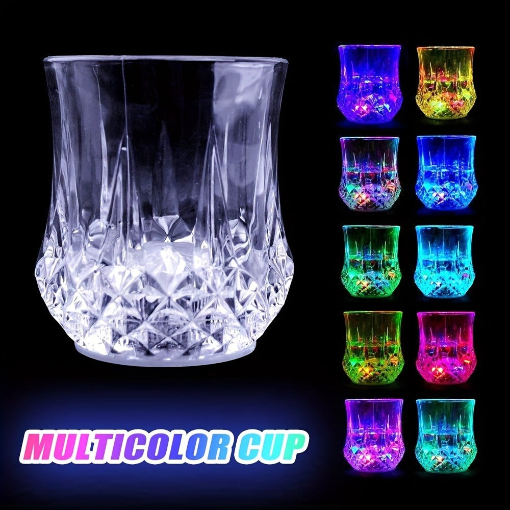 Light Up Cups 12 Pack – LED Luminous Sensor Glasses That Glow When Liquid Is Poured – 7-Color Gradient Flash Crystal Tumbler for Bar, KTV & Party – 6.76 Oz Cool Novelty Drinkware G - product image