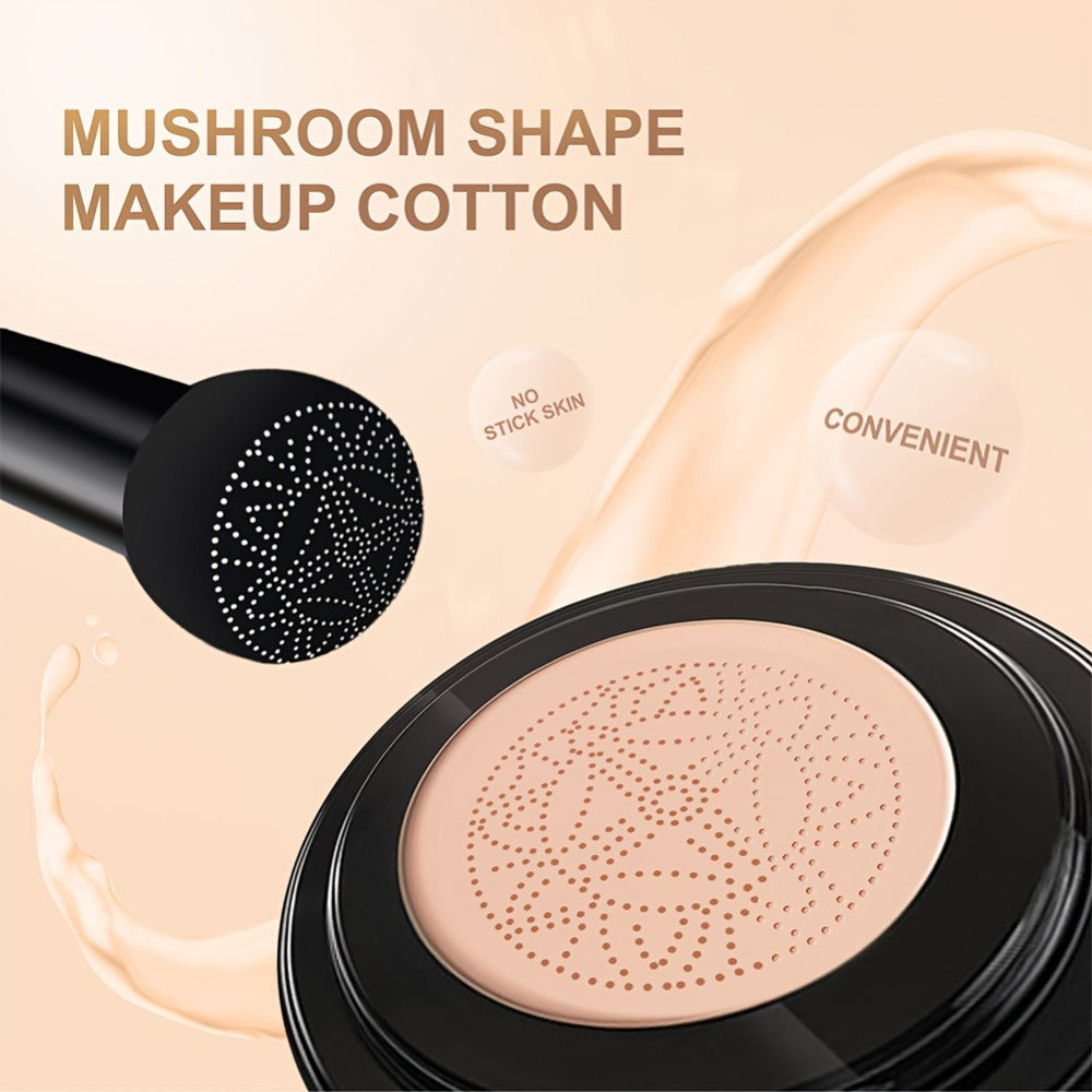 Air Cushion Foundation Full Coverage Moisturizing Lightweight Long-Wear Dewy Radiant Finish with Mushroom Sponge Applicator Buildable Coverage for All Skin Types Ivory White Natura - product image 2