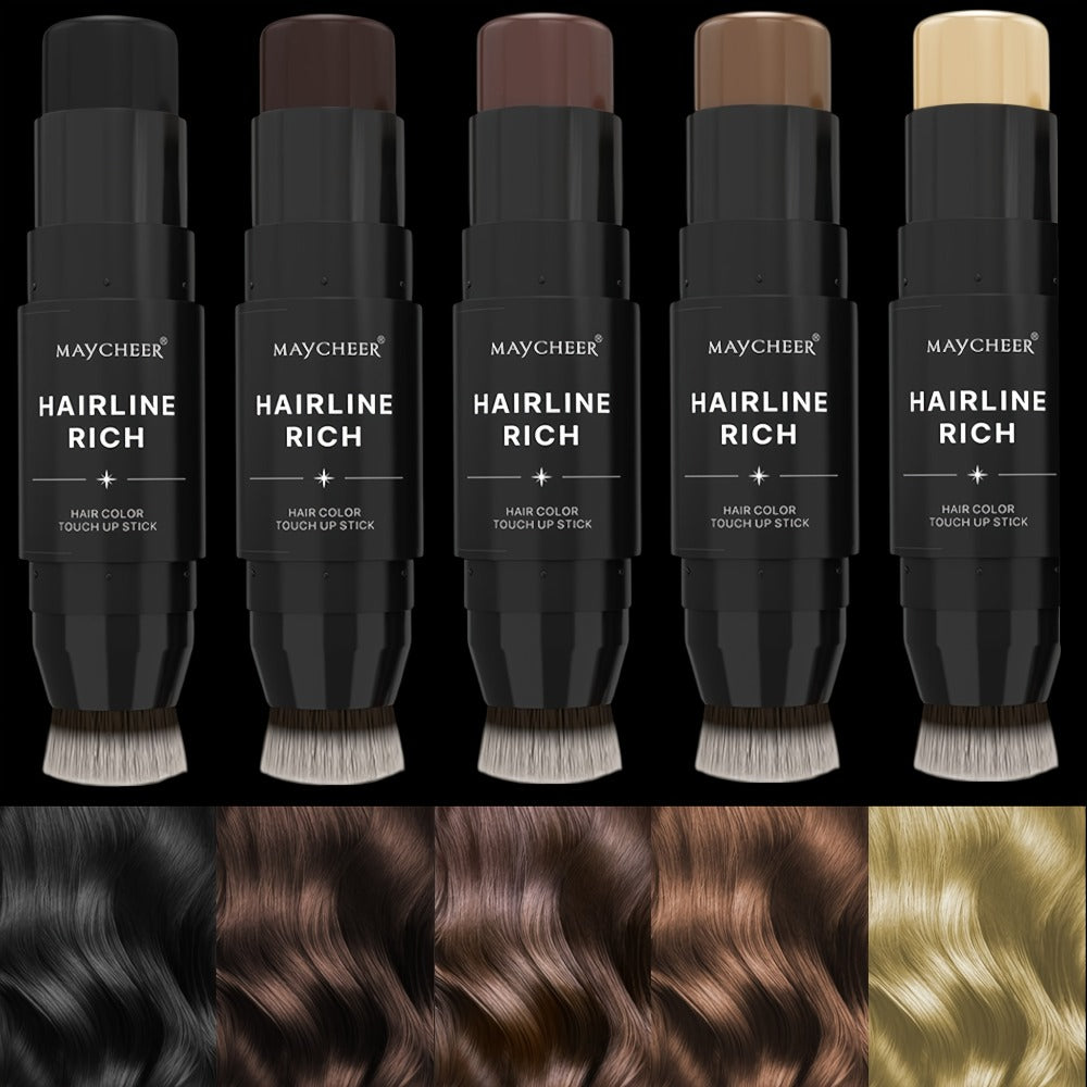 Root Touch-Up Hair Color Pen with Brush Applicator | Waterproof Instant Gray & White Hair Coverage | Plant Squalane Nourishing Formula | Seamless Blend No Smudge | 3 Shades for Men - product image