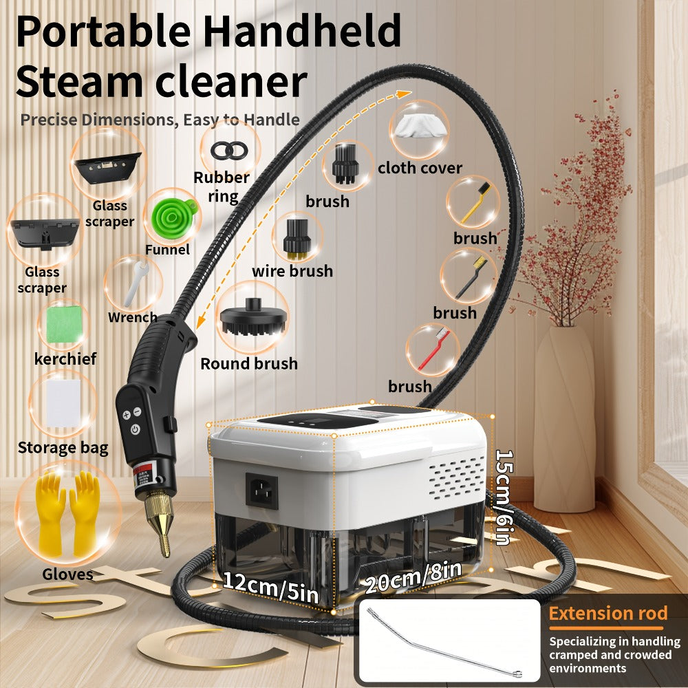 Portable Steam Cleaner High-Temperature High-Pressure Handheld Steamer for Home, Carpet, Tile & Grout Cleaning – 9-Speed Adjustable, 3 Models: Basic, Upgraded & Smart - product image 2