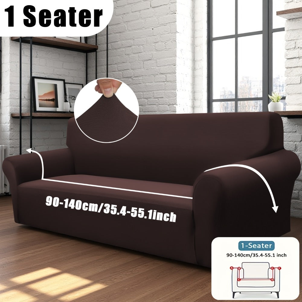 Stretch Sofa Cover Elastic Band | Milk Fiber Fabric Slipcover, Machine Washable Polyester Spandex, 1 to 4 Seater Armchair Couch Cover, Red Gray Blue Black Coffee, Home Decor - product image 30