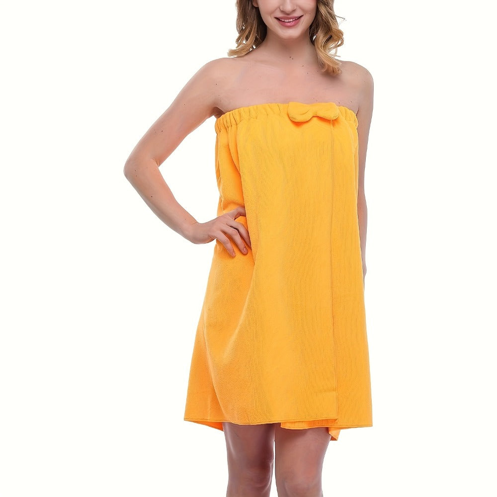 Women's Bath Wrap Towel Robe – Lightweight 250gsm Microfiber Shower Spa Bathrobe with Adjustable Closure One Size Fits Most - product image 3