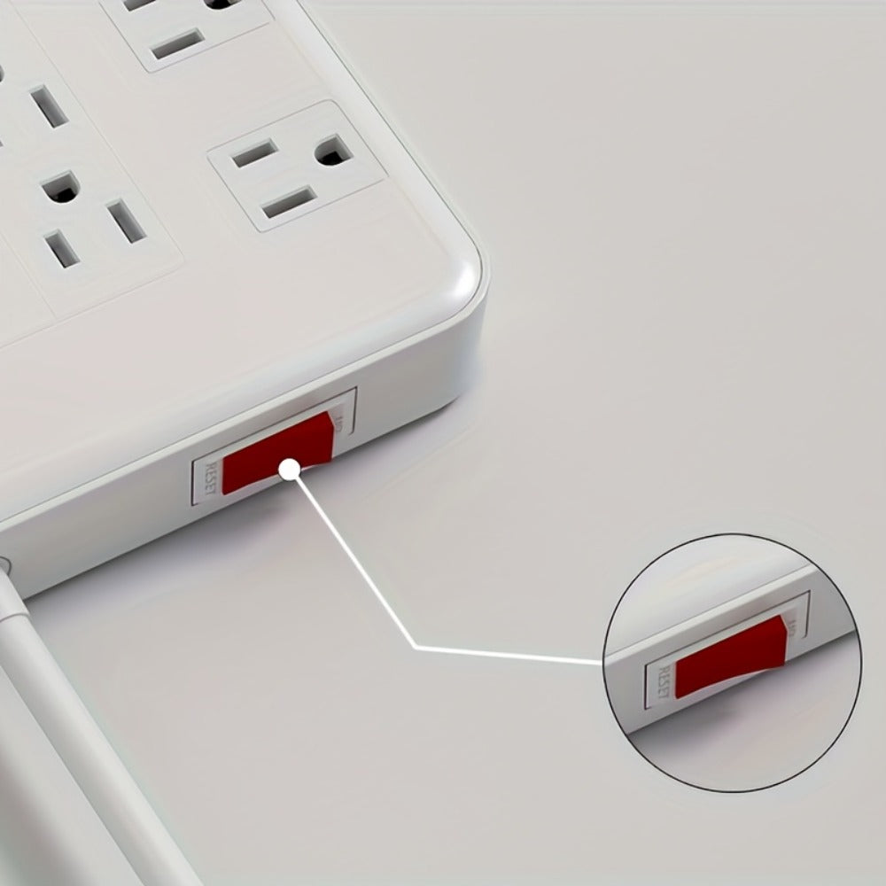 Surge Protector Power Strip with USB C Ports 22 AC Outlets 5 USB Ports - 6ft Flat Plug Extension Cord PD 20W Fast Charging 1875W 15A - Heavy Duty Wall Mount Under Desk Power Strip  - product image 2