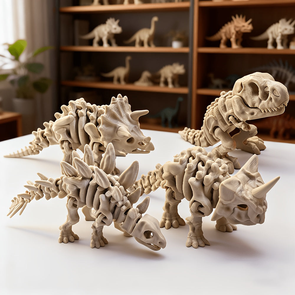 4pcs Dinosaur Skeleton Model Suitable for Science Education, Anatomical Display with Detailed Reptile Bones Replica, Complete Specimen for - product image 5