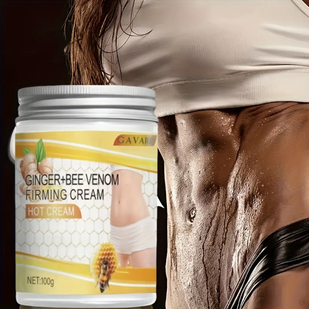 Body Firming Cream for Women - Ginger & Bee Venom Tightening Lotion with Glycerin, Aloe Vera & Vitamin E, Targets Abdomen Arms Legs Waist, All Skin Types, 2-Pack 3.52oz - product image 2