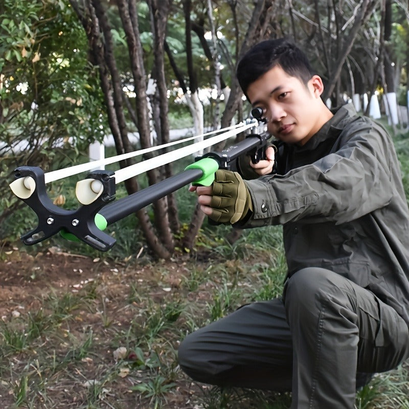 Telescopic Tactical Slingshot | Adjustable Length for Hunting Fishing Outdoor | Heavy-Duty Metal Long Pole Hunting Slingshot with Shoulder Stock for Adults - product image 10