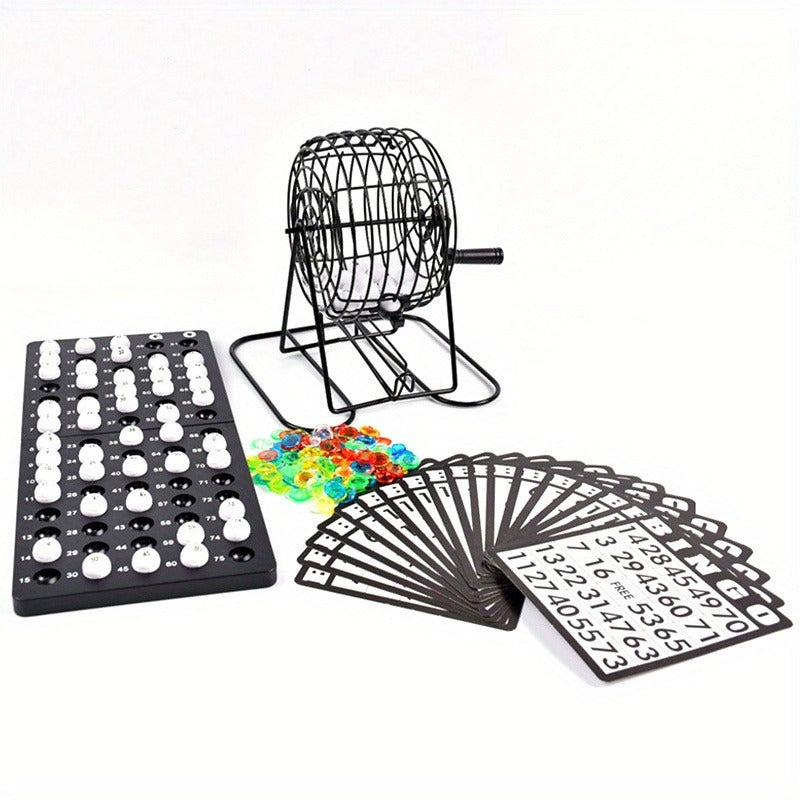 Bingo Game Set Metal Cage Lottery Machine Vintage Desktop Bingo Caller Kit for Family Game Night Party Adults Kids Birthday Holiday Gathering for Parties - product image 10