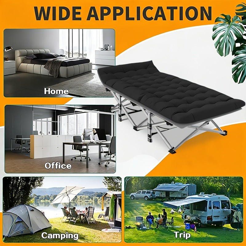 Heavy Duty Folding Bed 500 600 700 LBS Capacity Extra Large Travel-friendly Camping Cot Guest Bed with Optional Mattress Sturdy Steel Frame Flip-Up Collapsible - product image 16