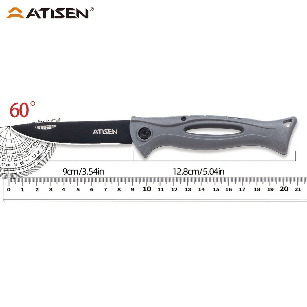 Bait Knife, Luya Tongs, Knife Sharpener, Fishing Line Clippers & Anti-Loss Stretch Rope, Orange High-Visibility Fishing Tool Kit for Outdoor Camping Hiking - product image 11