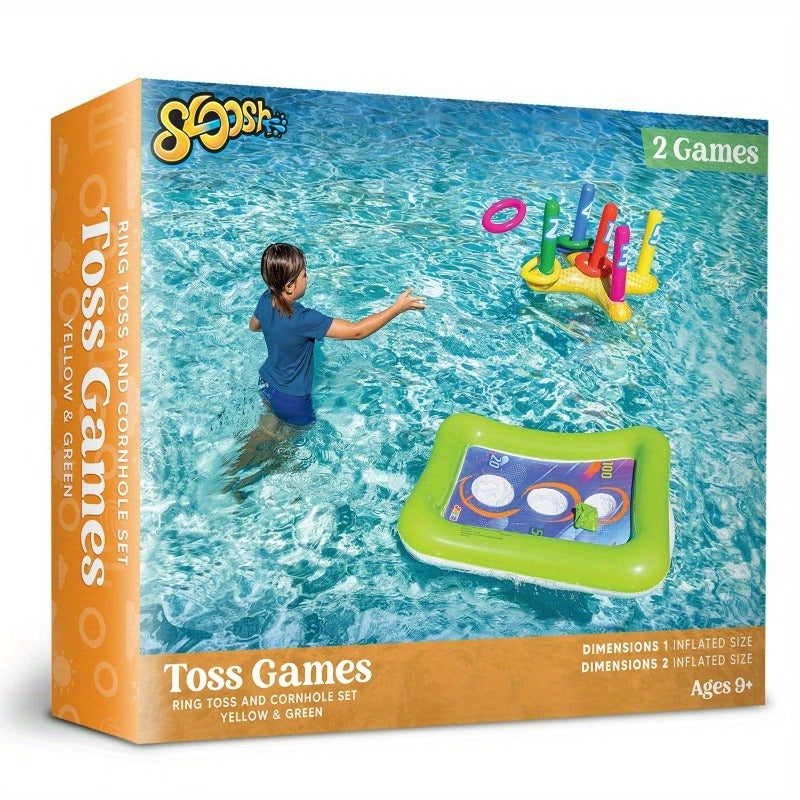 2-in-1 Ring Toss & Cornhole Floating Swimming Pool Party Games for Kids & Adults | Inflatable Pool Toss Game Set - product image 10