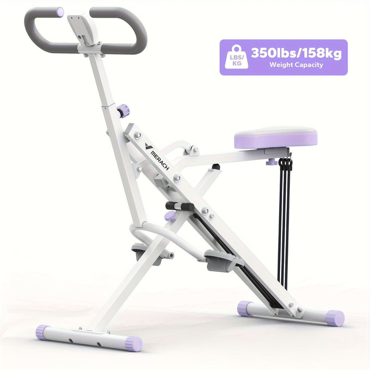 Collapsible Glute Trainer with LCD Display, 3 Resistance Bands, 350 lbs Capacity, Home Gym Leg & Back Workout – Rowing Machine 2-in-1 Squat & Row - product image 12