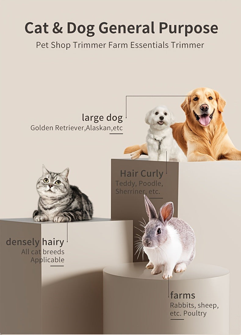 Pet Hair Trimmer USB Rechargeable Wireless Clipper for Dogs & Cats | Low Noise Electric Grooming Scissors, Lithium Battery, Home & Salon Use, Safe Low Voltage - product image 16
