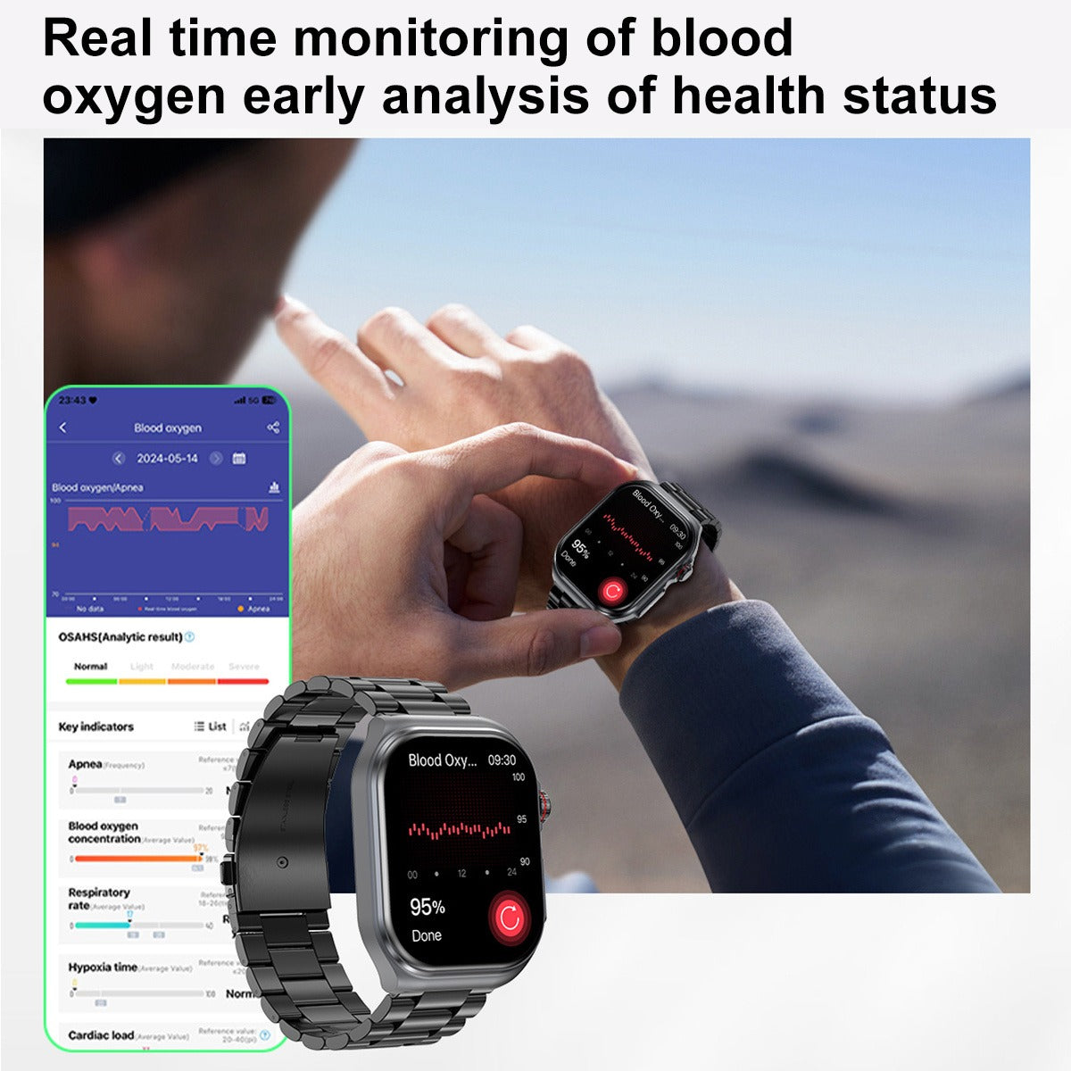 Smartwatch 2.04" Display – Bluetooth 5.3 Calling – 530mAh Battery – NFC – Multi-Sport Modes – Voice Assistant – Menstrual & Weather Forecast – SOS – Magnetic - product image 12