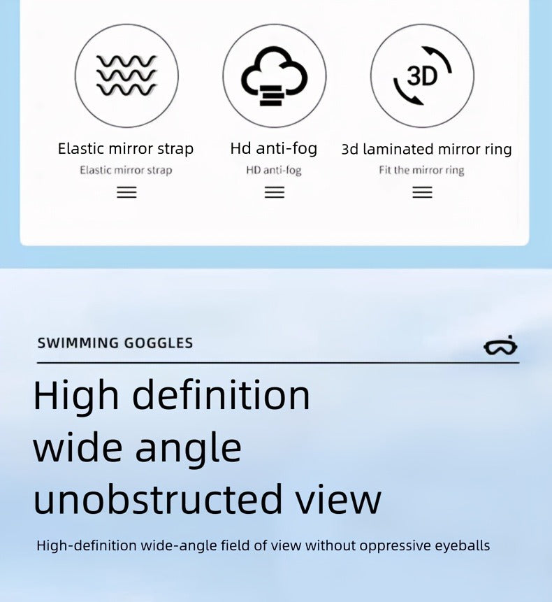Anti-Fog Swimming Goggles Set | UV Protection, Earplugs & Nose Clip - product image 15