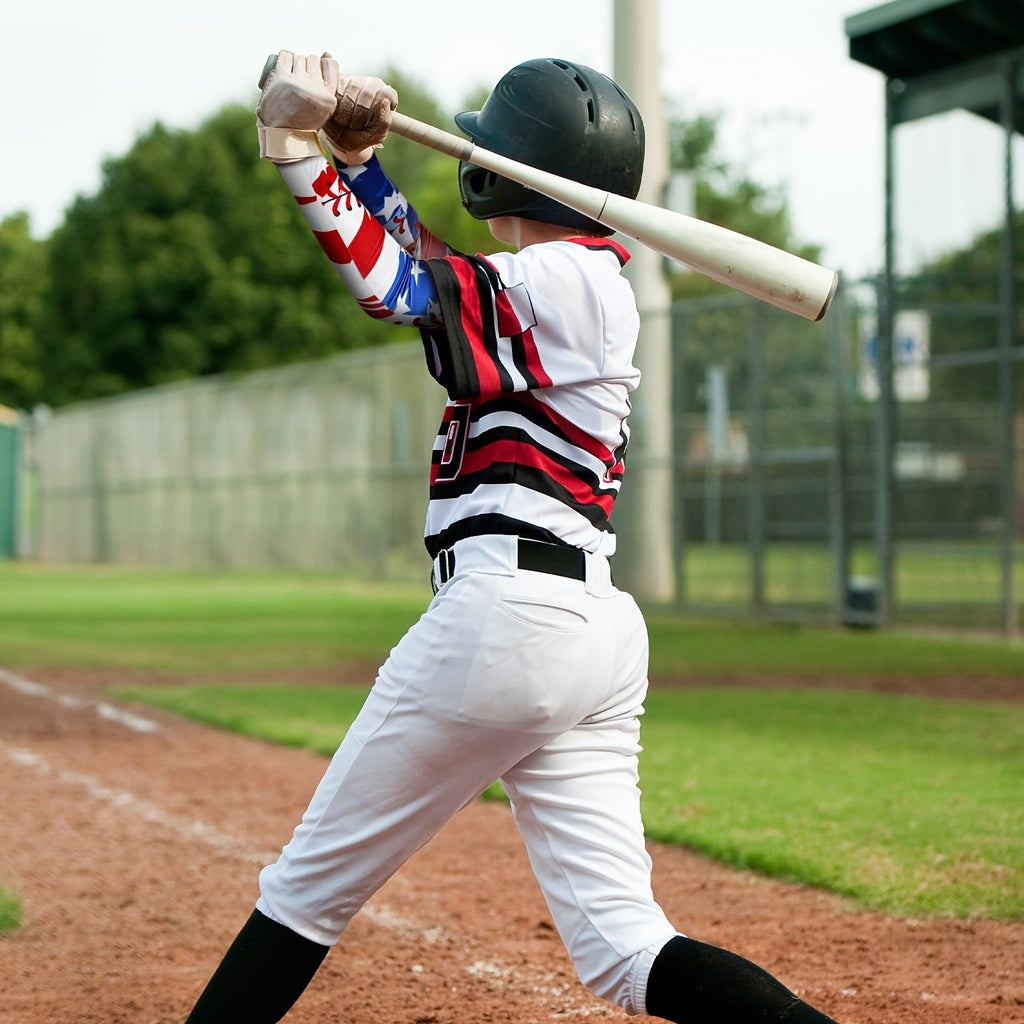 American Flag Star Design Compression Sports Elbow Covers, Anti-Slip UV Protection for Men Women, Ideal for Games Parties Outdoor Events | Patriotic Baseball - product image 12