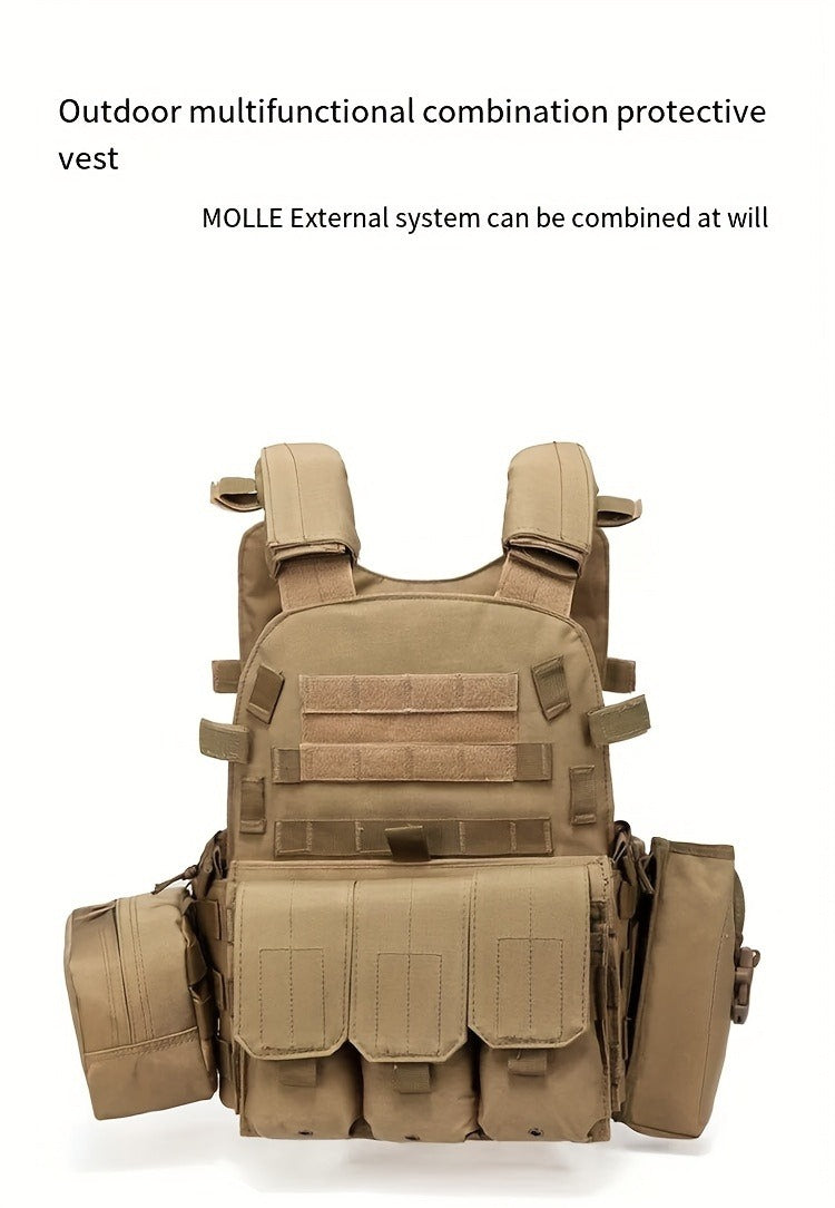 Tactical MOLLE Vest 6094 Adjustable Combat Chest Rig with Multi-Pocket System for Outdoor Hunting Training Airsoft CS Wargame Hiking Camping - product image 18