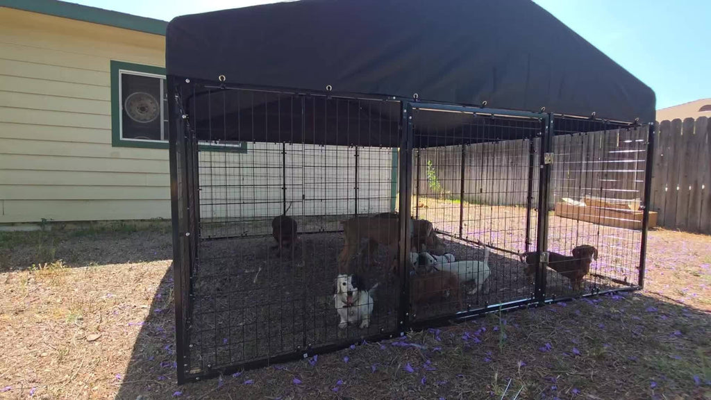 Outdoor Dog Kennel Heavy Duty Galvanized Steel with Roof Double Safety Locks Rust-Resistant Large Dog Cage Fence Run for Big Dogs Multiple Sizes 1.2M to 9M for - product image 9
