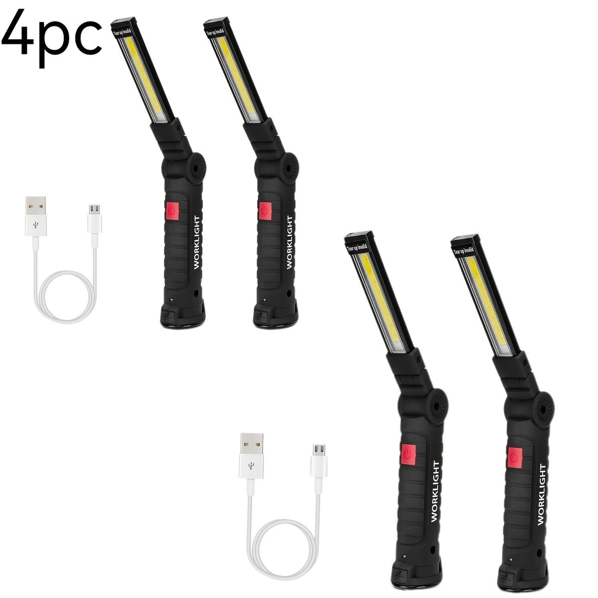 10 Pack – COB LED Work Light, 1000 Lumen Rechargeable Portable Hanging Camp Lamp with Built-In Battery, 200M Range for Camping, Yard, Party & Vehicle - product image 15