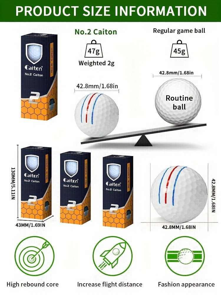 Golf Balls 6pcs Long Distance High Speed with 360-Degree Aiming Line Add 40+ Yards Distance Sturdy Performance Golf Ball Set for Men Women Beginners Advanced - product image 10