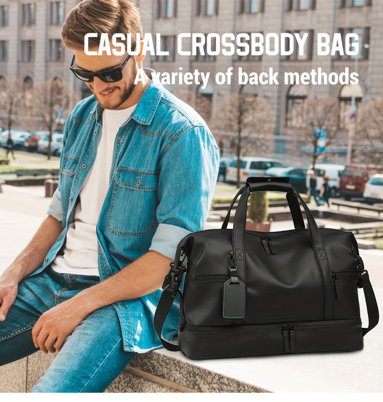 Lightweight Weekender Travel Bag for Workout, Daily Use, Carry-On & Overnight Trips, Available in Black, Blue & Gray – Gym Duffel Bag PU Collapsible Sports - product image 15
