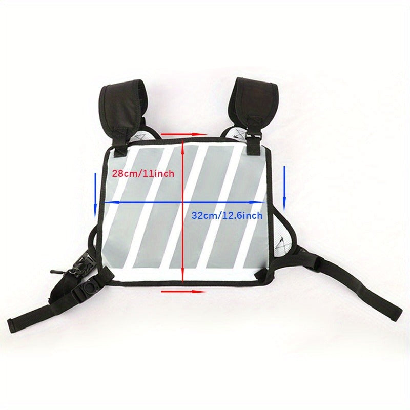 Reflective Adjustable Vest Strap, Waterproof, Cycling Hiking Skiing Sports Pack | Featherlight Running Chest Bag for Men - product image 15